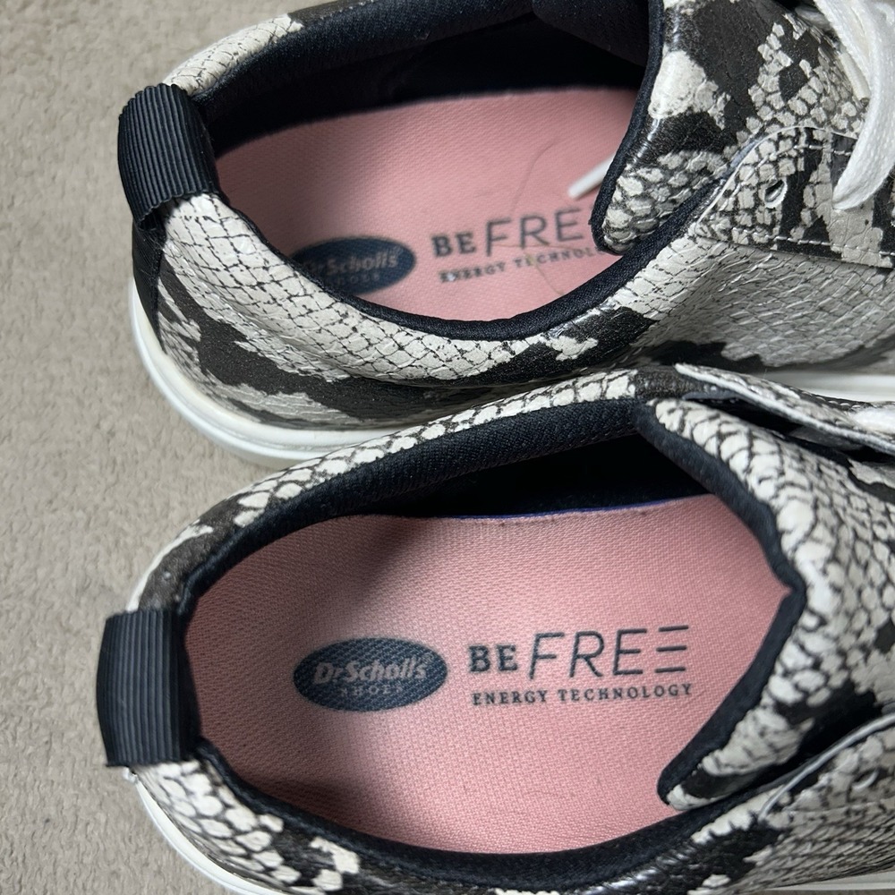 Dr Scholl's Be Free Snake Print Lace Up Sneakers Women's 6.5M Comfort Shoes - Picture 5 of 8